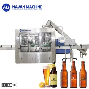 Üretici özelleştirilmiş tam otomatik cam şişe 750ml bira doldurma makinesi