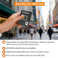 Tarjeta SIM para Rastreador GPS, 30MB por Mes, Compatible con Más de 100 Países en Todo el Mundo, Paneles de Gestión de Análisis en Tiempo Real