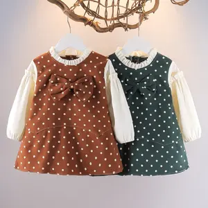 좋은 스타일의 패션 아기 소녀 드레스는 아기 소녀를위한 긴 소매 드레스 가을