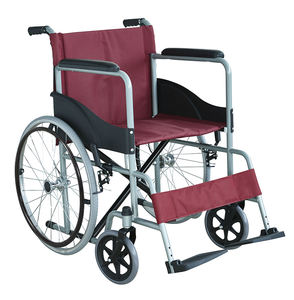 Sedia a Rotelle Manuale Economica Pieghevole Idraulica con Ruote Larghe da 24 Pollici Leggera - Product Image 6