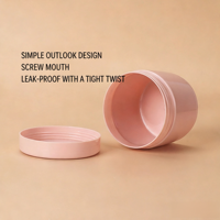 Pot en plastique PP rose de 250 ml avec logo personnalisé et impression sérigraphique pour crème et gommage, idéal pour les soins de la peau et les cosmétiques de marque personnalisée (boue faciale)