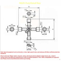 Clé triangulaire pour ascenseur, compatible avec les armoires de contrôle et électriques des trains à grande vitesse O**S/KON*/MITSU*SHI