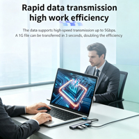 Hub Répartiteur USB Personnalisable, Fourniture en Gros, Port Haute Vitesse 5 Gbit/s, en Alliage pour la Revente aux Détaillants et l'Approvisionnement en Accessoires Informatiques