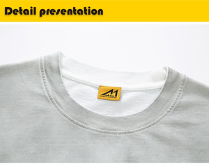 Camiseta Casual de Cuello Redondo para Hombre, 250g, Venta al por Mayor, Ajuste Regular, 100% Algodón Tejido Transpirable, Manga Corta, Estilo Euro/Amer, Lavado Horse - Product Image 3