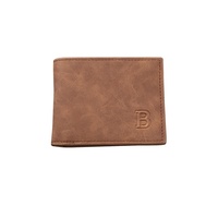 Dompet Pria Vertikal Vintage 2-lipat Grosir dengan Banyak Slot Kartu dan Kantong Koin Multifungsi