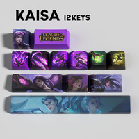 Ensemble de touches de clavier mécaniques pour jeux LOL Lee Sin Lux Yasuo, profil OEM, touches PBT Doubleshot, rétroéclairées, DIY, sublimation