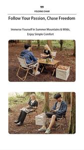 Chaise de pique-nique d'extérieur légère et portable en aluminium pliable, chaise Kermit pour le camping et les loisirs - Product Image 3