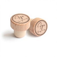 Bouchon de bouteille de vin en liège personnalisé, gravure personnalisée, logo sur mesure - Cadeaux de fête, cadeaux de mariage, souvenirs de pendaison de crémaillère (en gros)