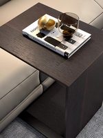Meubles de salon élégants et luxueux, table basse en bois massif, multifonctionnelle, style hôtel moderne, petite table d'appoint mobile