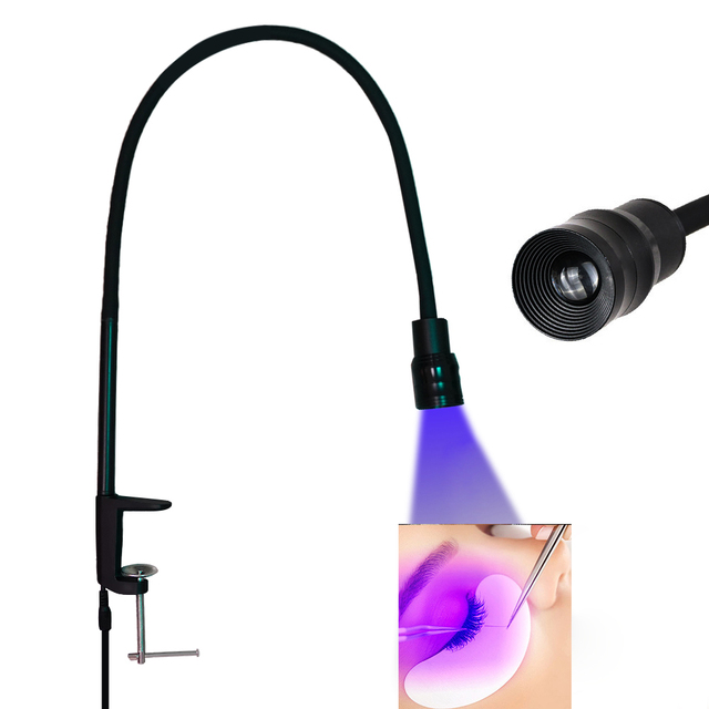 Desktop UV Lash Light Full Set Quick Curing Eyelash Glue Flexible LED Lash Lamp Eyelash Light Eyelash Extension Light Lamp