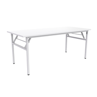 Table pliante moderne en métal avec plateau épaissi pour conférences, formations, bureaux et postes informatiques