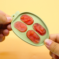 Ensemble de contenants alimentaires en silicone personnalisés, bac à glaçons pour lait maternel, bac à glaçons en silicone, distributeur de fruits pour bébé