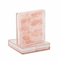 Palette de maquillage compacte vide à 3 compartiments pour marque privée, en plastique, pour blush, illuminateur, contour et fard à paupières, emballage DIY
