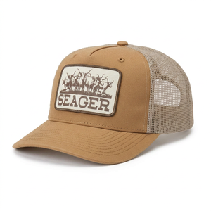หมวกแก๊ป Seager Trucker สีเขียว ตาข่ายด้านหลัง ปักโลโก้ สไตล์ลำลอง สำหรับกิจกรรมกลางแจ้ง ผ้าแคนวาส ปรับขนาดได้ ทรง 5 แฉก - Product Image 4