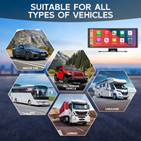 Écran de voiture Android portable 10.26 pouces sans fil CarPlay Android Auto tableau de bord GPS Navigation Bluetooth lecteur Dvd de voiture