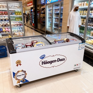 <span class=keywords><strong>Vitrine</strong></span> de réfrigérateur d'affichage de crème glacée à température unique à dessus en verre personnalisé bon marché de vente chaude - Product Image 6