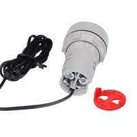 Termometer Digital, pengukur suhu Digital tampilan lampu Mini bulat 22mm DC 5 v-48 V 12V 24 V-20 ~ + 120 'c