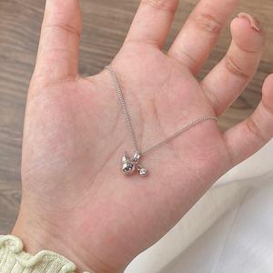 Collar con Colgante de Plata de Ley S925, Nuevo Estilo Chino, con Diamantes, Forma de Calabaza, Cruz, Estilo Lujoso y Moderno, Cadena para Clavícula - Product Image 2