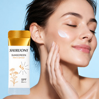 Crème solaire mate en sachet individuel personnalisable OEM/ODM, protection SPF46 PA+++ UVA UVB, format voyage, emballage indépendant, lotion solaire