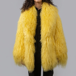Abrigo de Invierno de Piel de Oveja Personalizado para Mujer, de Alta Calidad, Transpirable, con Capucha Desmontable, Tipo Parka - Product Image 1