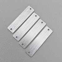 Plaque signalétique personnalisée en aluminium brossé, acier inoxydable, avec adhésif permanent, étiquette métallique vierge