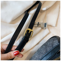 Sac à bandoulière personnalisé en jean et PU pour femme, portable, avec sangle réglable et amovible, idéal pour le quotidien et les rendez-vous