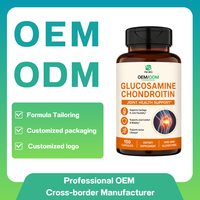 Capsules de Glucosamine Chondroïtine MSM Premium |   Formule personnalisée de glucosamine et chondroïtine pour le soutien articulaire et la réparation du cartilage, 1500 mg