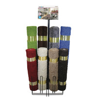 Présentoir au sol en métal personnalisé Présentoir de tapis d'extérieur Présentoir de tapis de porte pour magasins de détail