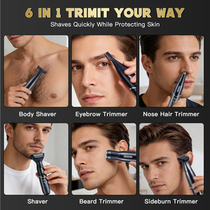 เครื่องโกนขนไฟฟ้าแบบหมุน 6 in 1 สีดำสำหรับผู้หญิง เครื่องกำจัดขนอเนกประสงค์ กันน้ำ IPX4 พร้อมแบตเตอรี่ Li-ion ใช้งานได้นาน 120 นาที - Product Image 3