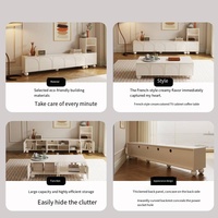 Nouveau meuble TV crème écologique, meuble de sol, ensemble salon-chambre, style moderne minimaliste, en bois massif et panneaux de particules, pour la maison