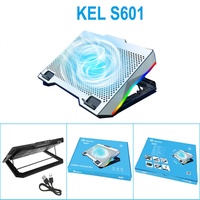 Support de refroidissement pour ordinateur portable de jeu avec ventilateurs puissants, éclairage RVB et support pour téléphone pour ordinateurs portables de 12 à 19 pouces