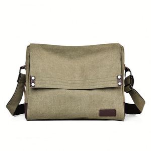 Bolso Bandolera de Lona Resistente al Desgaste, Estilo Vintage, Casual, para Mensajero y Hombro - Product Image 3