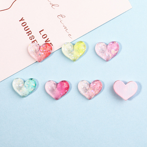 Miniaturas de Corazones en Resina con Degradado, Accesorios para Hacer Joyería, Horquillas, Broches, Manualidades, Fundas para Móviles, Imanes para Refrigerador - Product Image 4