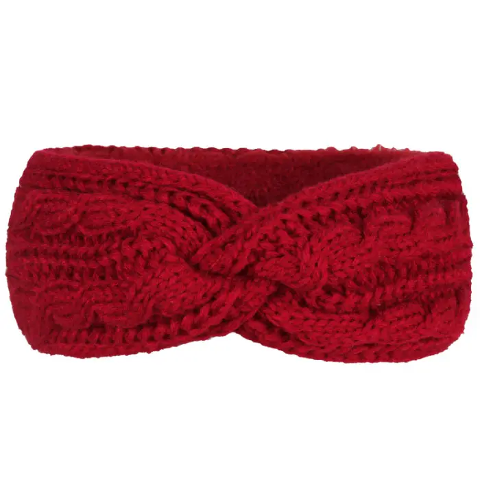 Bandeau d'hiver en tricot doublé de polaire extensible personnalisé pour femmes bandeau de ski en tricot doublé de polaire pour femmes