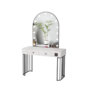 Table de maquillage studio avec lumières Table de maquillage professionnelle pour maquilleur Photographie de mariage Magasin de beauté Studio <span class=keywords><strong>Dressing</strong></span> spécial - Product Image 4