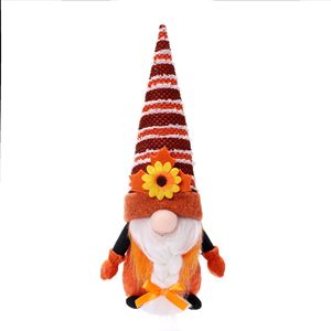 Nueva decoración navideña <span class=keywords><strong>de</strong></span> calabacín duende, figurita <span class=keywords><strong>de</strong></span> duende con hoja <span class=keywords><strong>de</strong></span> arce y paja para el Festival <span class=keywords><strong>de</strong></span> la Cosecha <span class=keywords><strong>de</strong></span> Acción <span class=keywords><strong>de</strong></span> Gracias - Product Image 1