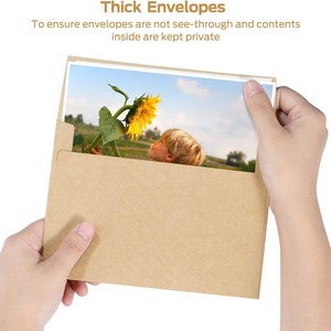 A4 100lbs Papier Kraft Brun 4X6 Enveloppes d'Affaires Type Portefeuille 4X6 Enveloppes d'Affaires - Product Image 4