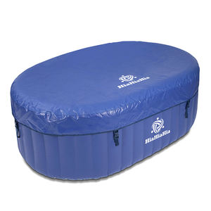 Jacuzzi Familiar, Bañera de Hidromasaje Redonda Inflable Universal para Exteriores, <span class=keywords><strong>Piscina</strong></span> Climatizada <span class=keywords><strong>con</strong></span> Cubierta y Accesorios de PVC para 2 Personas - Product Image 2