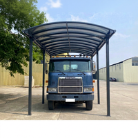 Abri de voiture moderne extérieur étanche, structure robuste en métal, la meilleure solution de stationnement pour voitures et vélos, abri solaire à toit arqué