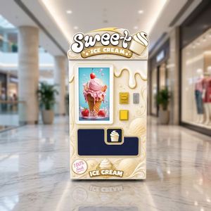 เครื่องขายไอศกรีมซอฟต์เสิร์ฟอัตโนมัติ IPLAYSMART หน้าจอสัมผัส 32 นิ้ว ระบบสมาร์ท สำหรับใช้งานกลางแจ้ง มีจำหน่าย - Product Image 1