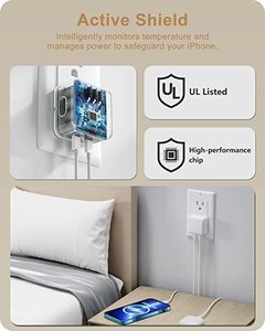 Bộ sạc tường VHBW Dual USB C <span class=keywords><strong>35W</strong></span> PD3.0 cho iPhone 14, Bộ đổi nguồn nhỏ gọn có phích cắm có thể gập lại, tương thích với các sản phẩm dòng Apple - Product Image 6