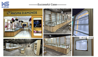 Vitrine de présentation sur mesure pour bijouterie, design de magasin de détail