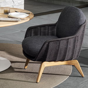 Personalización de alta calidad Muebles de exterior Sofá de jardín al aire libre Conjunto Sofá de mimbre en la azotea Silla de salón - Product Image 6