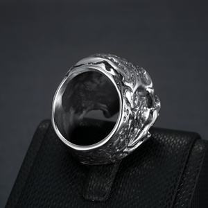 Waterproof Stainless Steel Gothic Skull Vintage Antique Style Cocktail Party Holiday <b>Statement</b> Biker <b>Ring</b> - Product Image 4