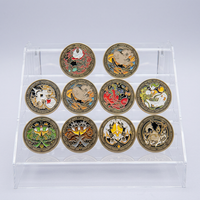 Pièces de monnaie commémoratives en laiton plaqué antique, de haute qualité, fabriquées en usine, pièces de monnaie de défi en métal 3D personnalisées à double placage
