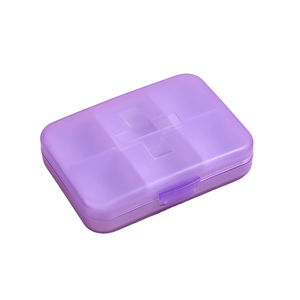 Promotional Pills Empty Box 6 Compartments Pill Organizer Plastic Small Rectangle Pill Box
