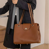 Bolsos de Hombro de Cuero Genuino para Mujer, Bolsos Tote de Gran Capacidad, Cuero Vacuno TC con Interior de Cuero Sintético, Bolsos para Dama