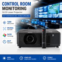 Projecteur laser 3LCD 7200 lumens ANSI Wuxga pour tour de contrôle, fiabilité 24/7, double entrée HDMI