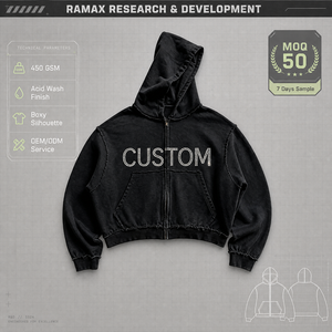 <span class=keywords><strong>Áo</strong></span> <span class=keywords><strong>khoác</strong></span> hoodie nam chất liệu dày 450GSM, khóa kéo, kiểu dáng vintage grunge Y2K, form rộng, bán buôn số lượng lớn, nhận đặt hàng OEM - Product Image 1
