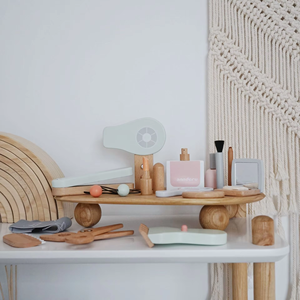 Sécurité des enfants-Caractéristiques Kit <span class=keywords><strong>de</strong></span> maquillage et <span class=keywords><strong>de</strong></span> coiffure Simulation en plastique Couleur Sèche-cheveux Jeu en bois Emballé dans une boîte - Product Image 4